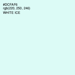 #DCFAF6 - White Ice Color Image